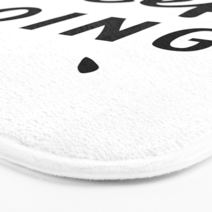 Keep Going positive black and white typography inspirational motivational home wall bedroom decor Bath Mat Gallery Image 3