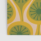 Mid Century Modern Atomic Drops Pattern Green Mustard Poster Gallery Image 3