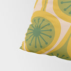Mid Century Modern Atomic Drops Pattern Green Mustard Pillow Sham Gallery Image 4