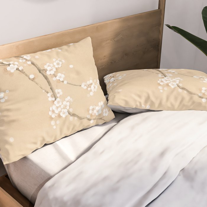 Spring Ume Flower / korean painting / chinoiserie Pillow Sham Gallery Image 2