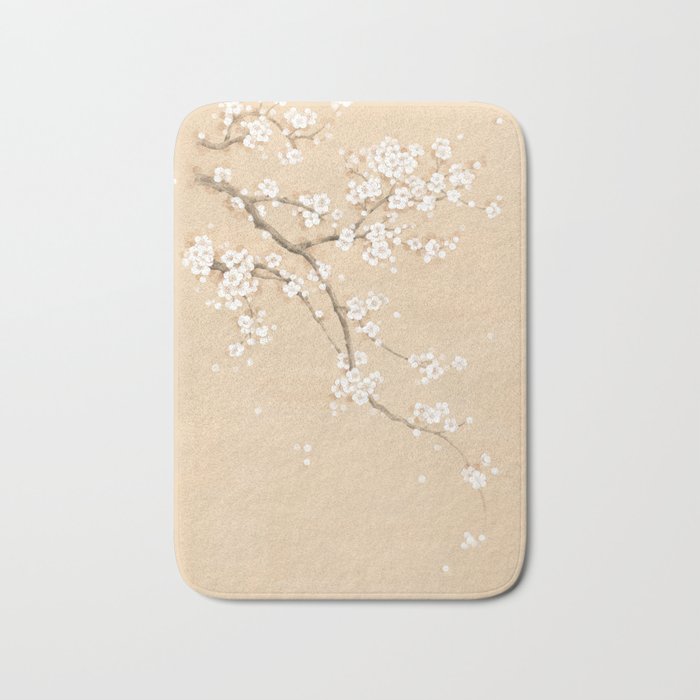 Spring Ume Flower / korean painting / chinoiserie Bath Mat Gallery Image 1