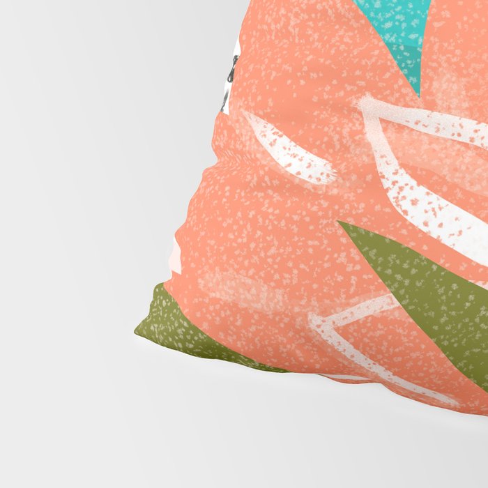 Forever in My Garden | Abstract Botanical Nature Plants Floral Painting | Quirky Modern Contemporary Pillow Sham Gallery Image 4