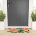 Forever in My Garden | Abstract Botanical Nature Plants Floral Painting | Quirky Modern Contemporary Welcome Mat Gallery Image 3