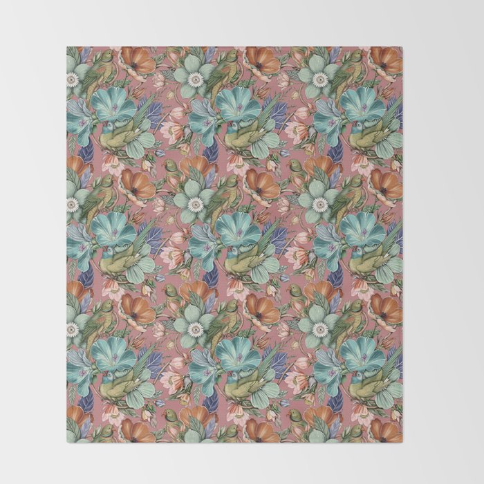 Garden Birds Sanctuary A Throw Blanket Gallery Image 2