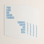 You Can Do Hard Things Cream & Blue Wrapping Paper Gallery Image 3