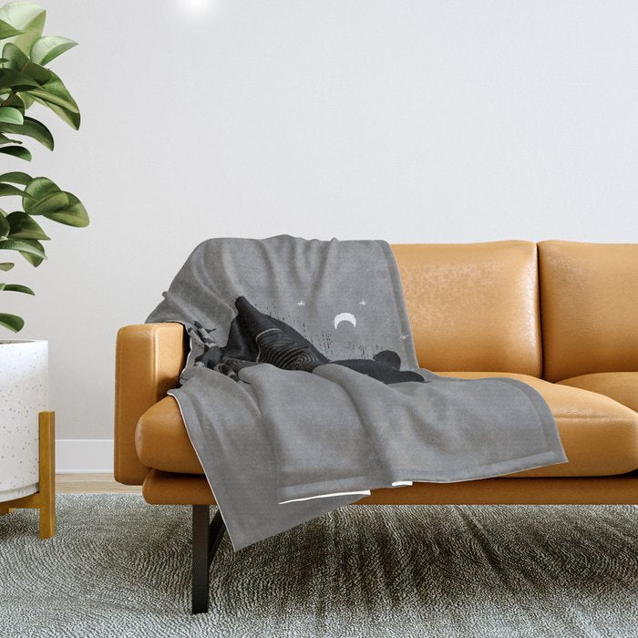 Lost in the wood Throw Blanket Gallery Image 1