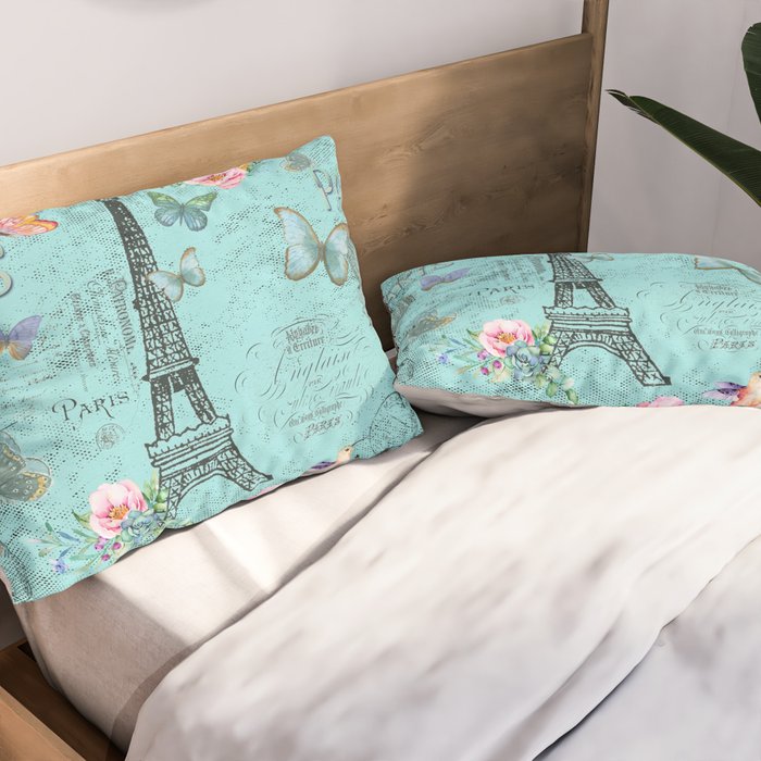 Paris - my blue love Pillow Sham Gallery Image 2