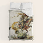âWinchester Horse and Riderâ by Philip R Goodwin Duvet Cover Gallery Image 6