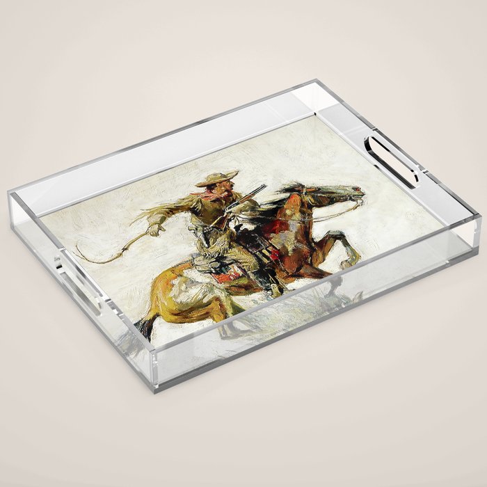 âWinchester Horse and Riderâ by Philip R Goodwin Acrylic Tray Gallery Image 1