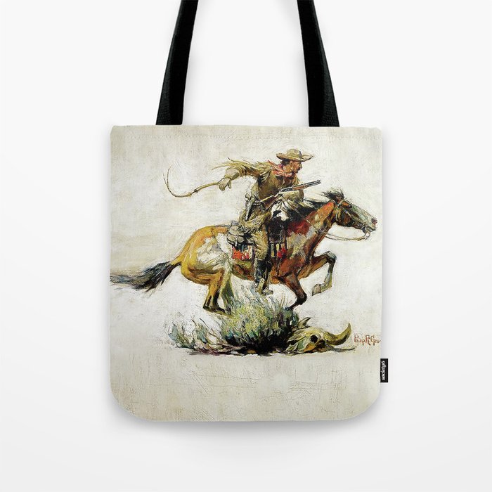 âWinchester Horse and Riderâ by Philip R Goodwin Tote Bag Gallery Image 1