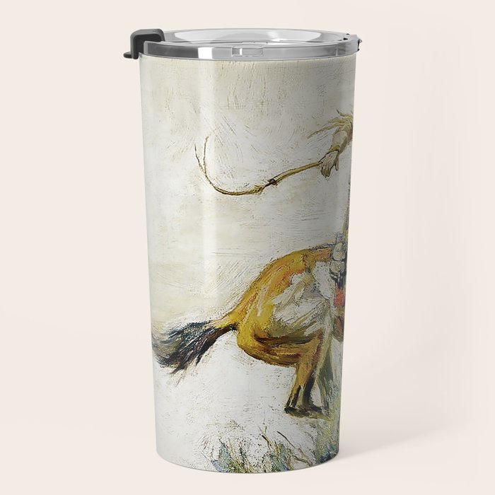 âWinchester Horse and Riderâ by Philip R Goodwin Travel Mug Gallery Image 3