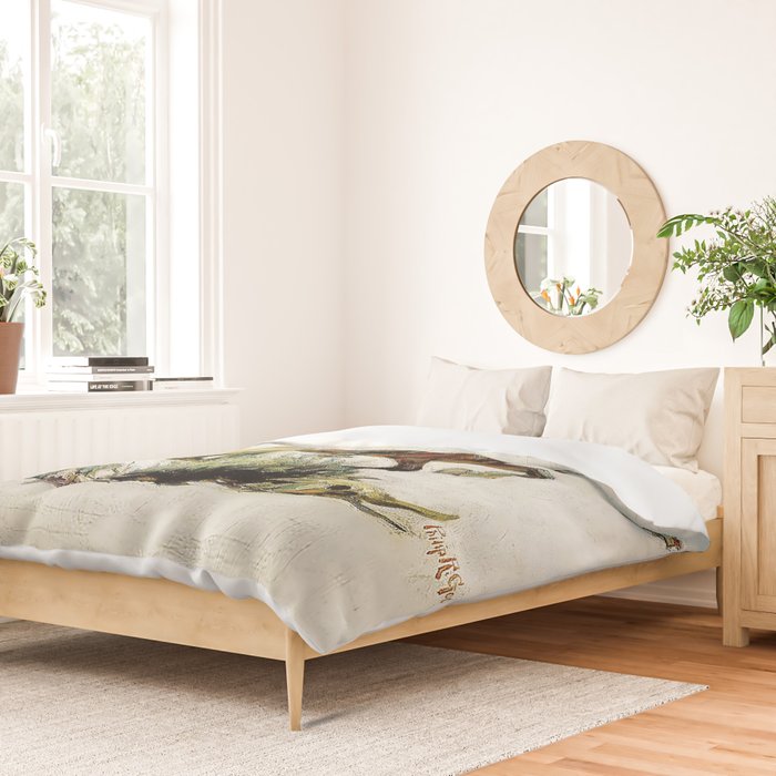 âWinchester Horse and Riderâ by Philip R Goodwin Duvet Cover Gallery Image 2