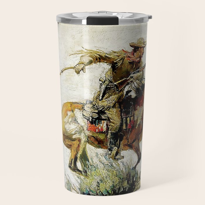 âWinchester Horse and Riderâ by Philip R Goodwin Travel Mug Gallery Image 1