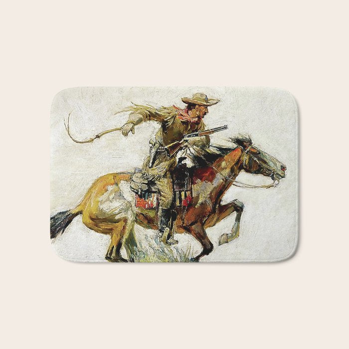 âWinchester Horse and Riderâ by Philip R Goodwin Bath Mat Gallery Image 1