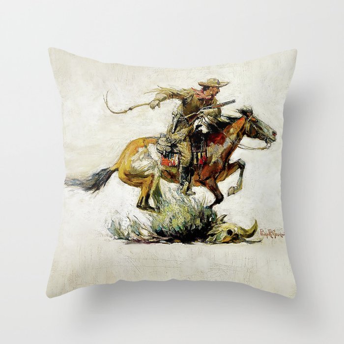 âWinchester Horse and Riderâ by Philip R Goodwin Throw Pillow Gallery Image 6
