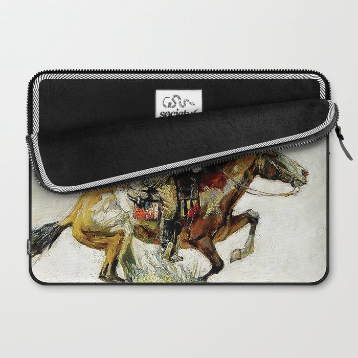 âWinchester Horse and Riderâ by Philip R Goodwin Laptop Sleeve Gallery Image 2