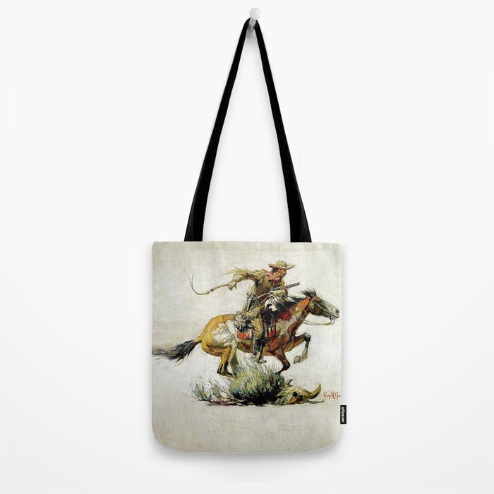 âWinchester Horse and Riderâ by Philip R Goodwin Tote Bag Gallery Image 2