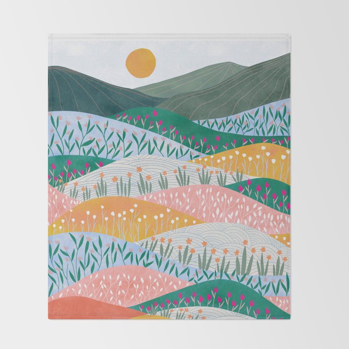 Spring Mountains Throw Blanket Gallery Image 2
