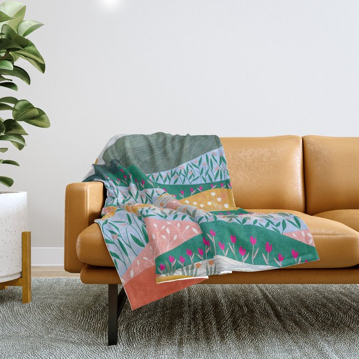 Spring Mountains Throw Blanket Gallery Image 1