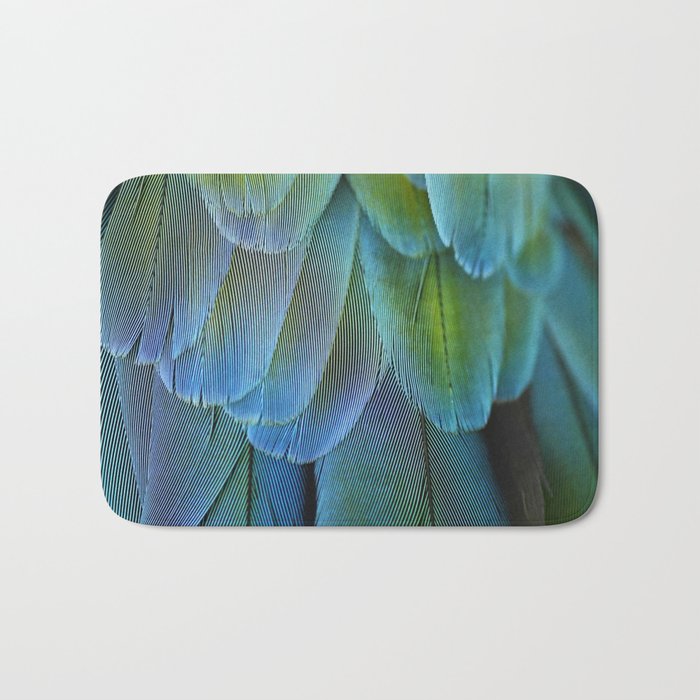 Blue Feathers #2 - Modern Photograph Bath Mat Gallery Image 1