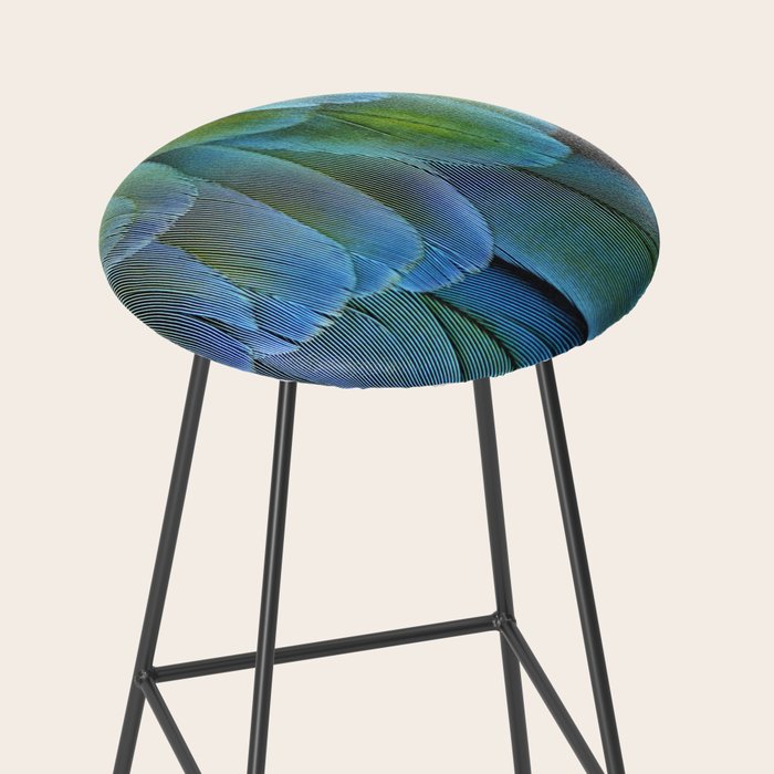 Blue Feathers #2 - Modern Photograph Stool Gallery Image 2