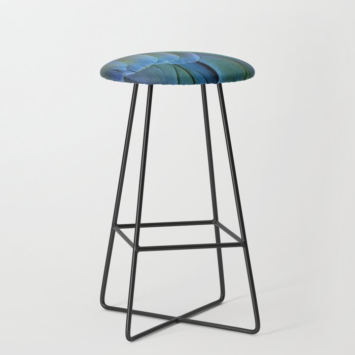 Blue Feathers #2 - Modern Photograph Stool Gallery Image 1