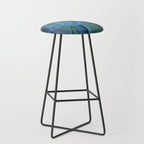Blue Feathers #2 - Modern Photograph Stool Gallery Image 1