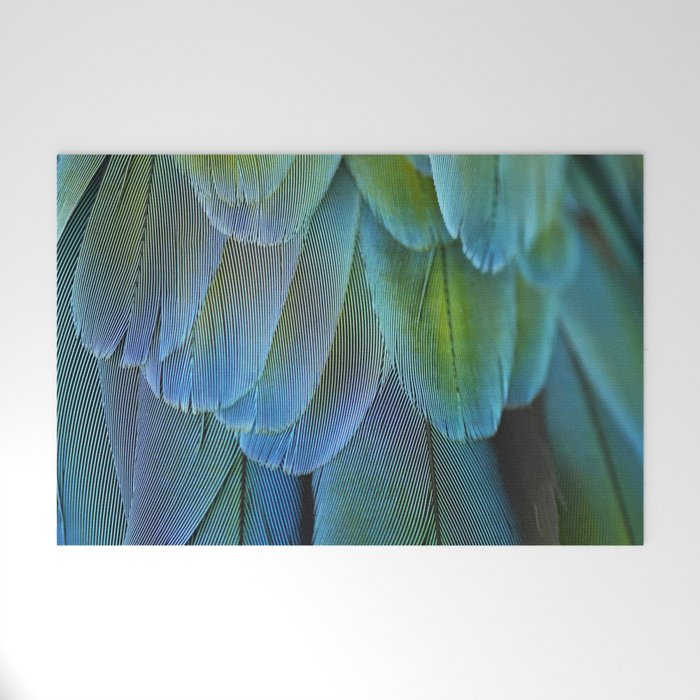 Blue Feathers #2 - Modern Photograph Welcome Mat Gallery Image 1