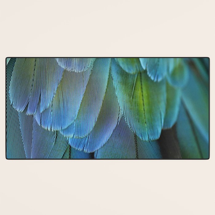 Blue Feathers #2 - Modern Photograph Desk Mat Gallery Image 3