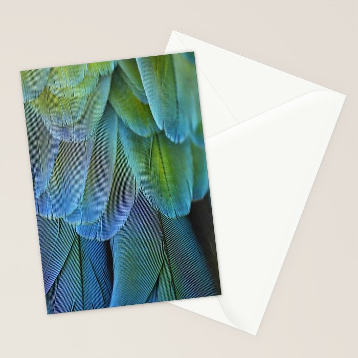 Blue Feathers #2 - Modern Photograph Stationery Card Gallery Image 2