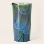 Blue Feathers #2 - Modern Photograph Travel Mug Gallery Image 3