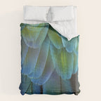 Blue Feathers #2 - Modern Photograph Comforter Gallery Image 6