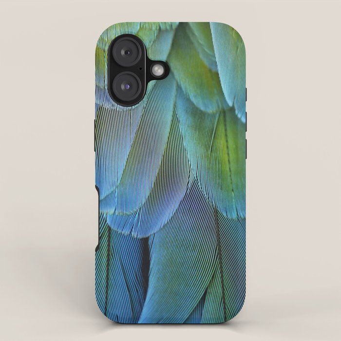 Blue Feathers #2 - Modern Photograph iPhone Case Gallery Image 1
