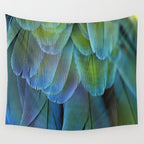Blue Feathers #2 - Modern Photograph Wall Tapestry Gallery Image 4