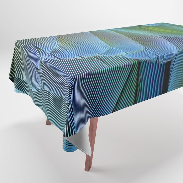 Blue Feathers #2 - Modern Photograph Tablecloth Gallery Image 1