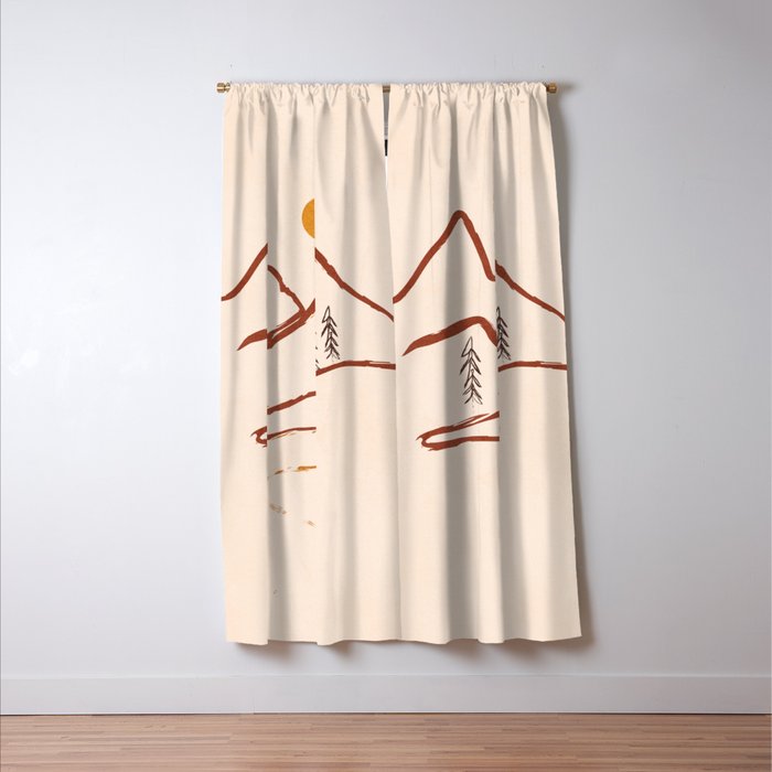Mountain Minimal Window Curtain Gallery Image 3
