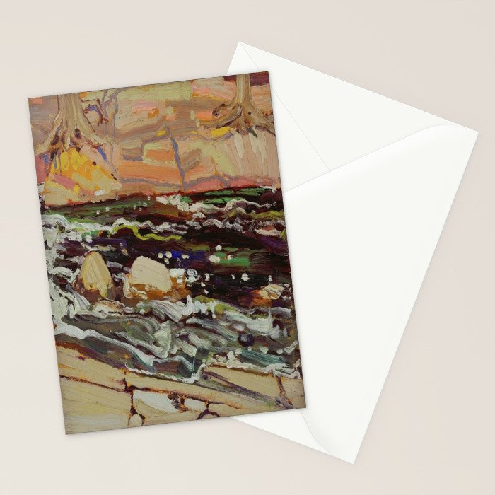 Tom Thomson Dark Waters spring 1916 Canadian Landscape Artist Stationery Card Gallery Image 2