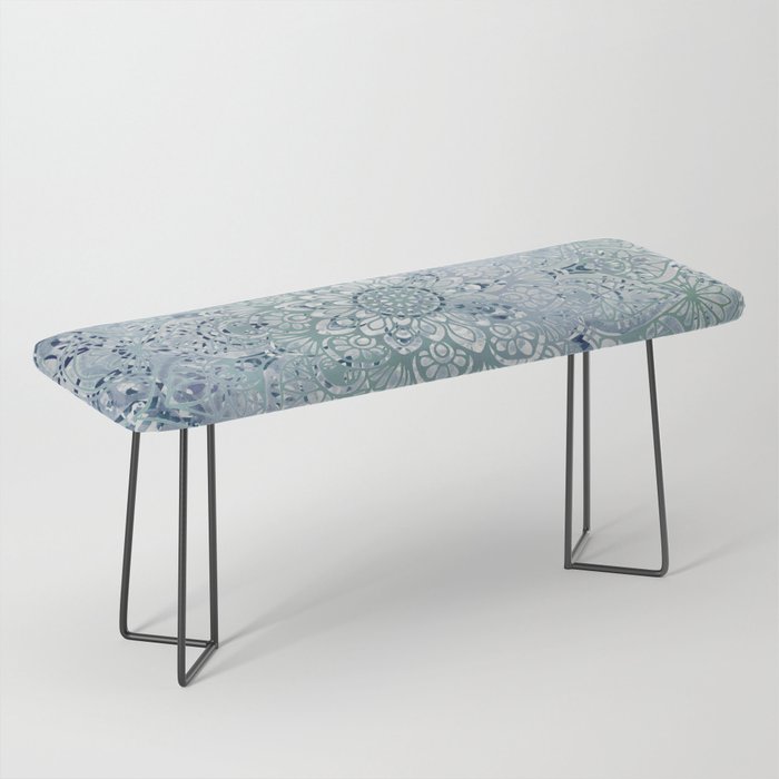 Yoga, Mandala, Green and Blue, Wall Art Boho Bench Gallery Image 1