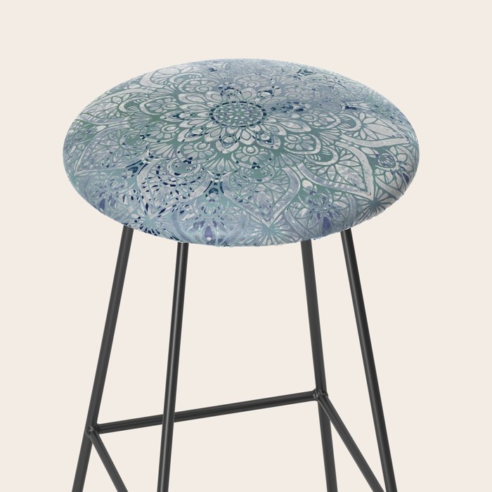 Yoga, Mandala, Green and Blue, Wall Art Boho Stool Gallery Image 2