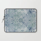 Yoga, Mandala, Green and Blue, Wall Art Boho Laptop Sleeve Gallery Image 1