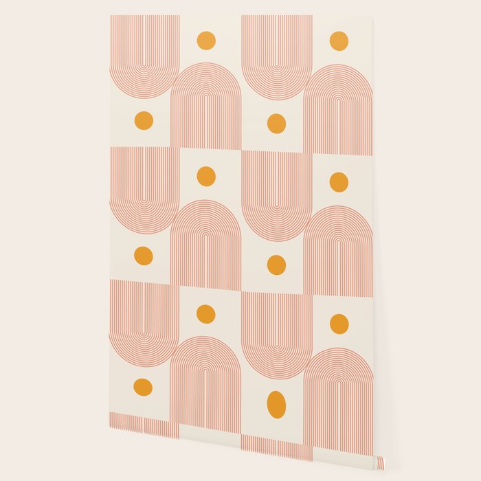 Abstraction_SUN_DOUBLE_LINE_POP_ART_Minimalism_001C Wallpaper Gallery Image 2