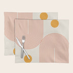 Abstraction_SUN_DOUBLE_LINE_POP_ART_Minimalism_001C Placemat Gallery Image 1