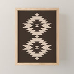 Southwestern Minimalism XXV - Mocha Brown Mini Art Print Gallery Image 1