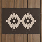 Southwestern Minimalism XXV - Mocha Brown Outdoor Rug Gallery Image 1
