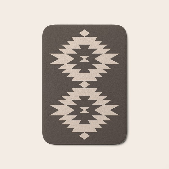 Southwestern Minimalism XXV - Mocha Brown Bath Mat Gallery Image 1