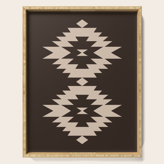 Southwestern Minimalism XXV - Mocha Brown Serving Tray Gallery Image 1