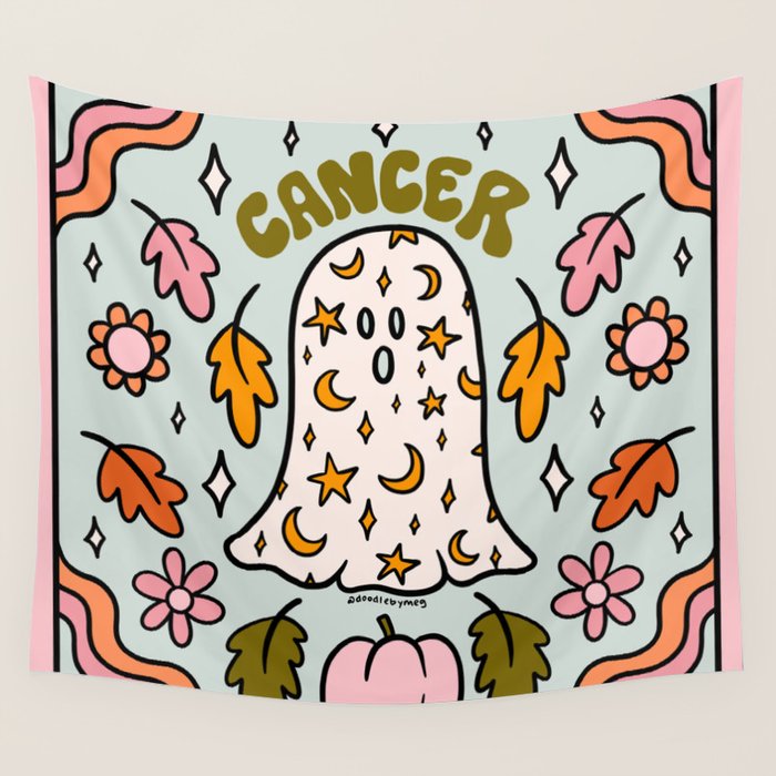 Cancer Ghost Wall Tapestry Gallery Image 1