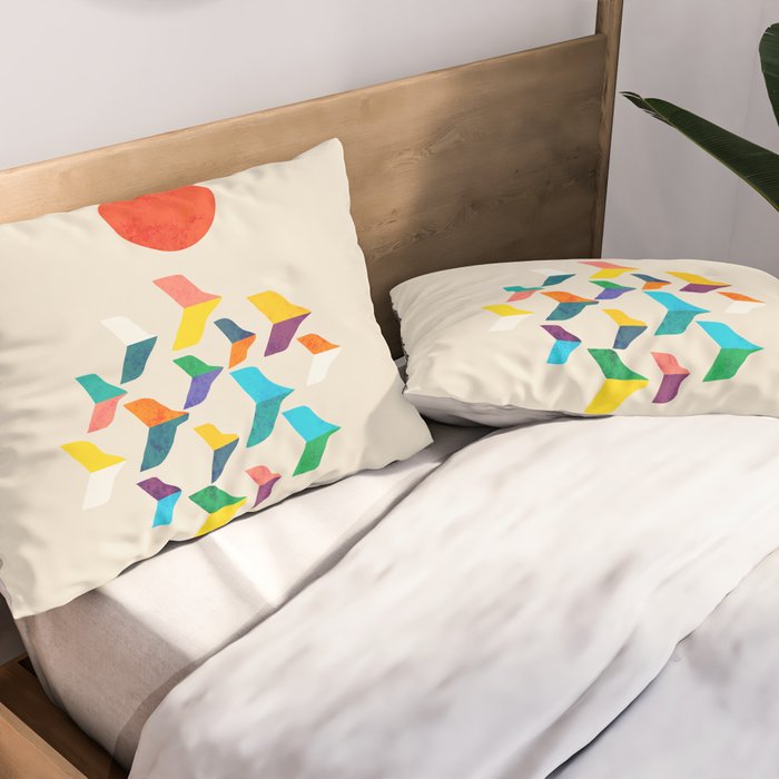 Great Bird Migration Pillow Sham Gallery Image 2