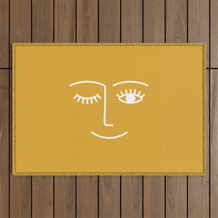 Wink (Mustard Yellow) Outdoor Rug Gallery Image 1