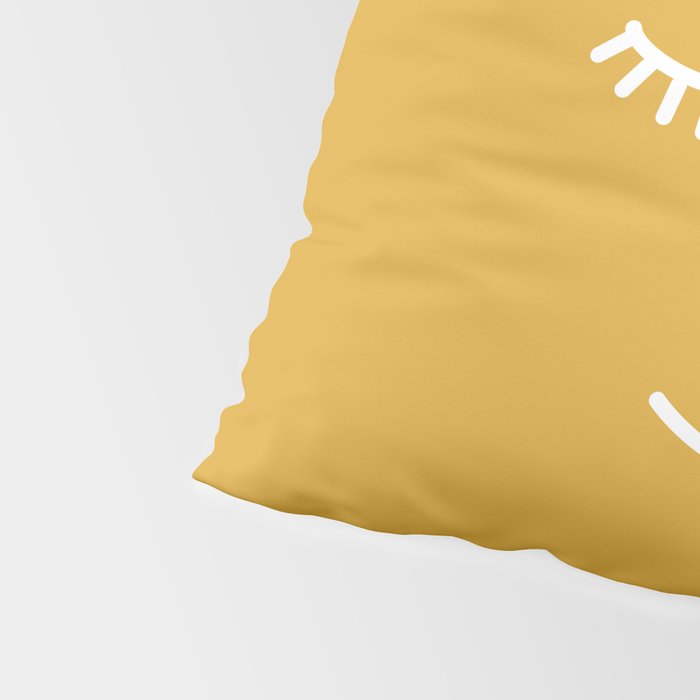 Wink (Mustard Yellow) Pillow Sham Gallery Image 4